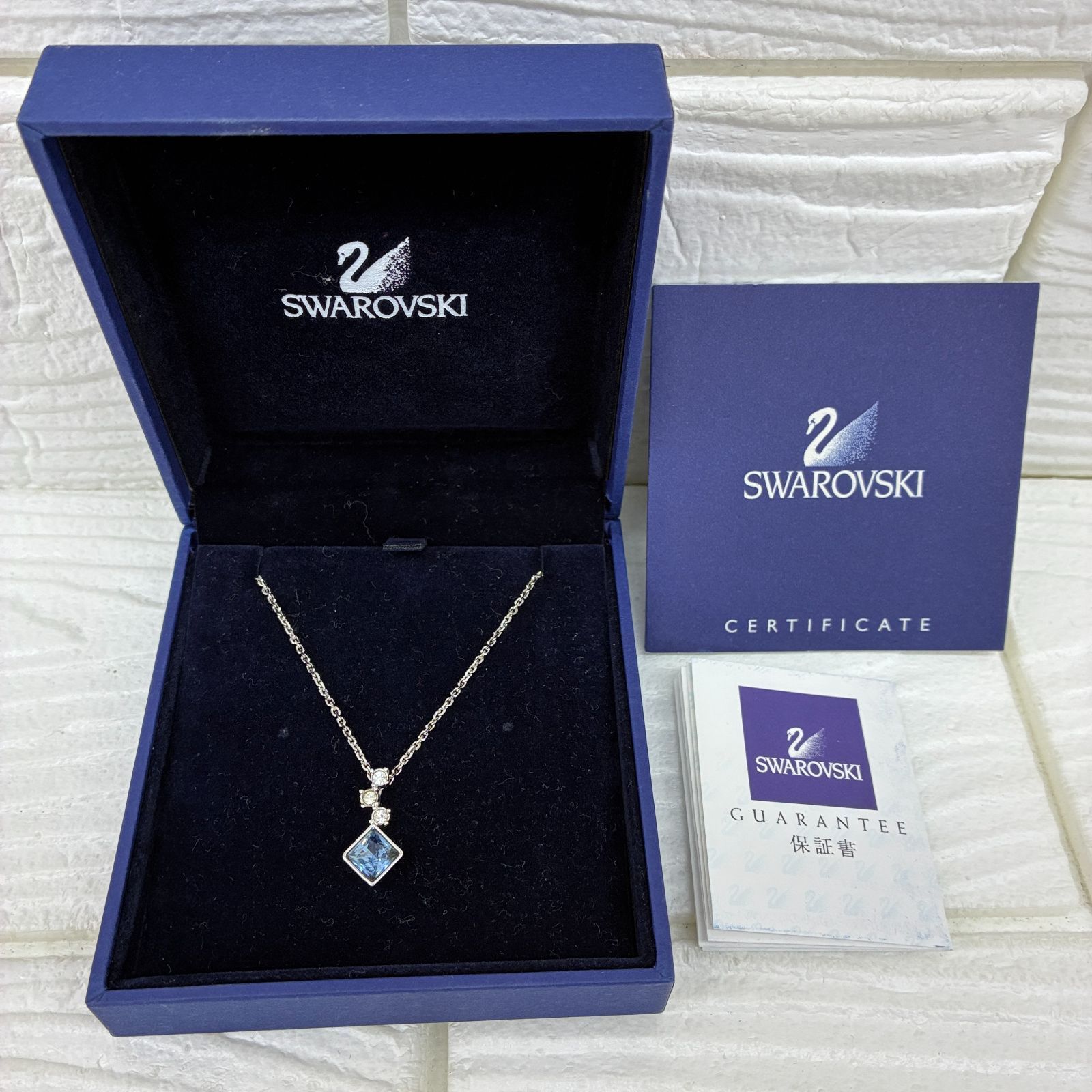 S1453 Swarovski スワロフスキー ブルークリスタル ネックレス 