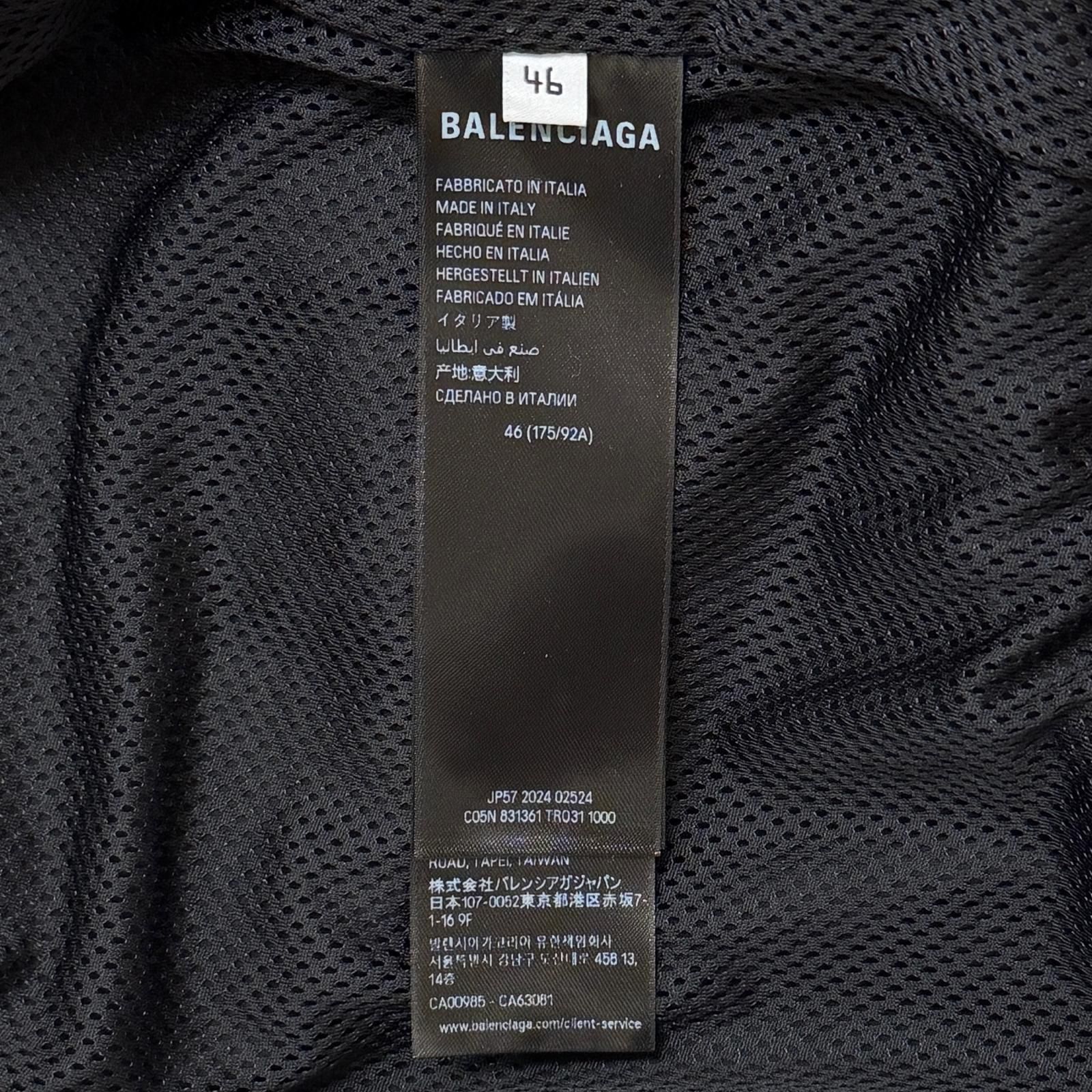 国内正規 BALENCIAGA 25SS LARGE TRACKSUIT JACKET ラージトラックスーツジャケット ブルゾン バレンシアガ 831361 ブラック 46 （19929M） 国内正規 BALENCIAGA 25SS LARGE TRACKSUIT JACKET ラージトラック