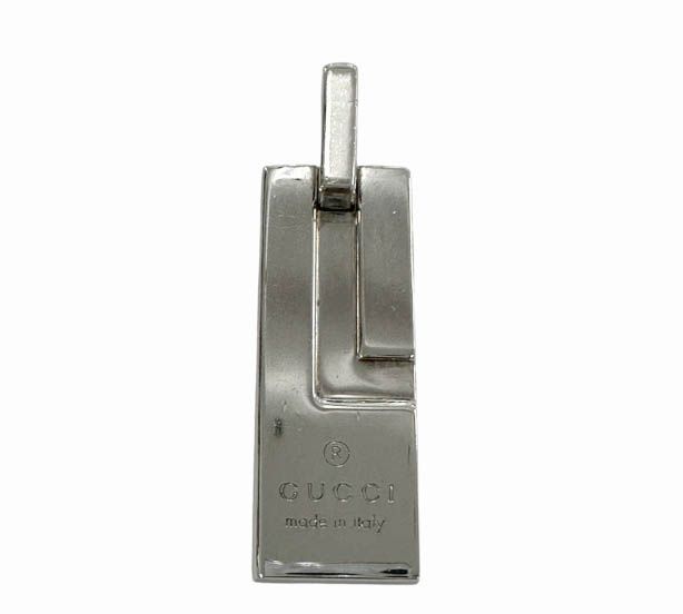 グッチ GUCCI Gモチーフ プレート ネックレストップ ネックレスヘッド SILVER 925 シルバー ブランド古着ベクトル 中古●▲260720