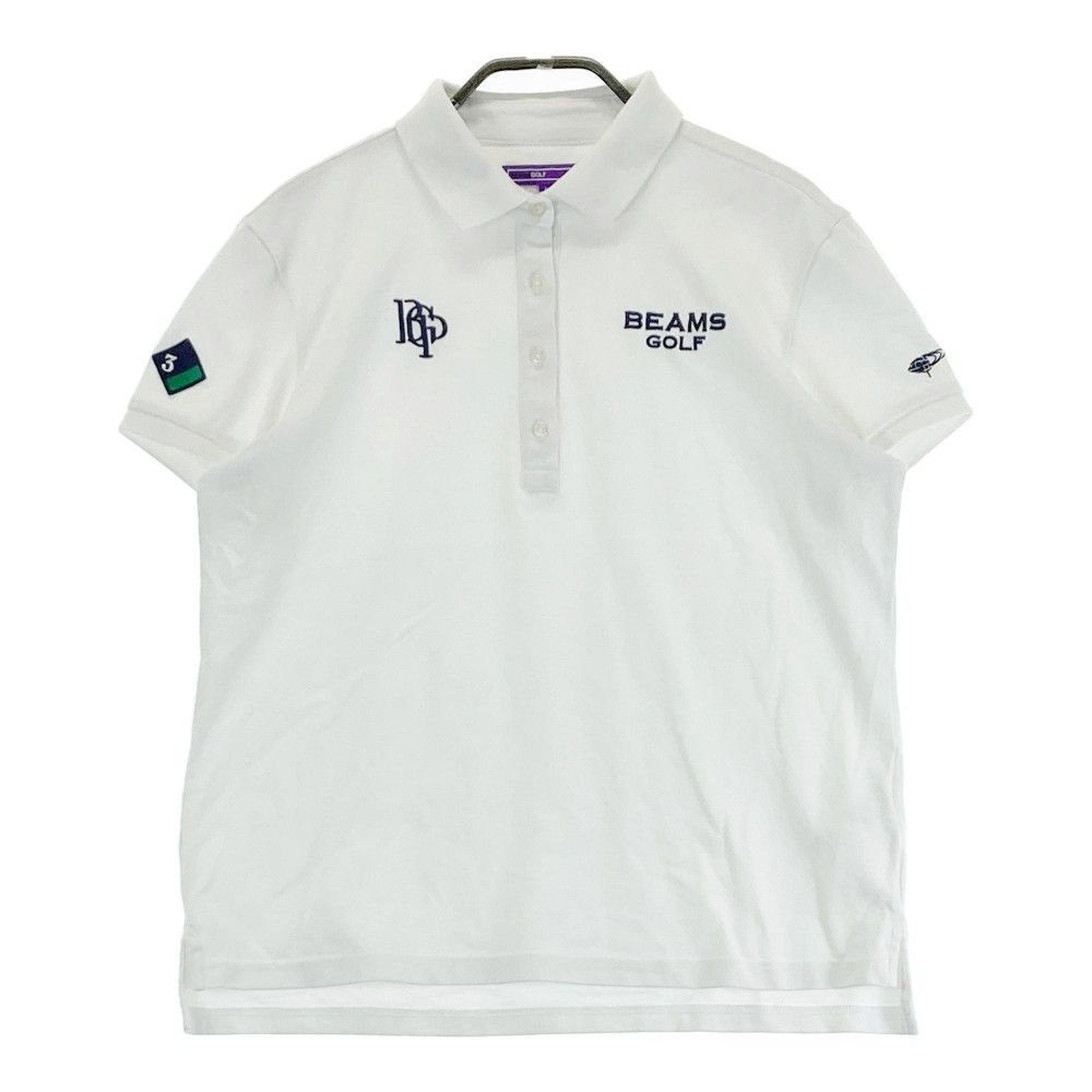 サイズ：L BEAMS GOLF ビームスゴルフ 2024年モデル 半袖ポロシャツ ホワイト系 [240101355515]# ゴルフウェア レディース ストスト