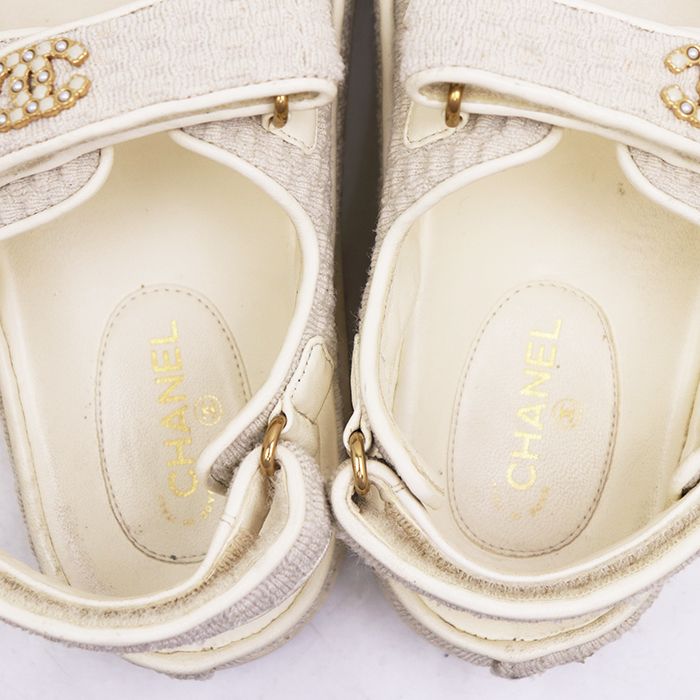 CHANEL シャネル サンダル サイズ 37C レディース G35927 ツイード