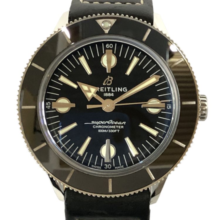 【鑑定済】BREITLING ブライトリング A10370 121B1X2 スーパーオーシャン ヘリテージ 57 自動巻き メンズ 腕時計 鑑定書付き 中古 良好 T11297919
