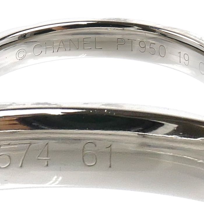 CHANEL シャネル Pt950プラチナ マトラッセ 1PD リング・指輪 J2822