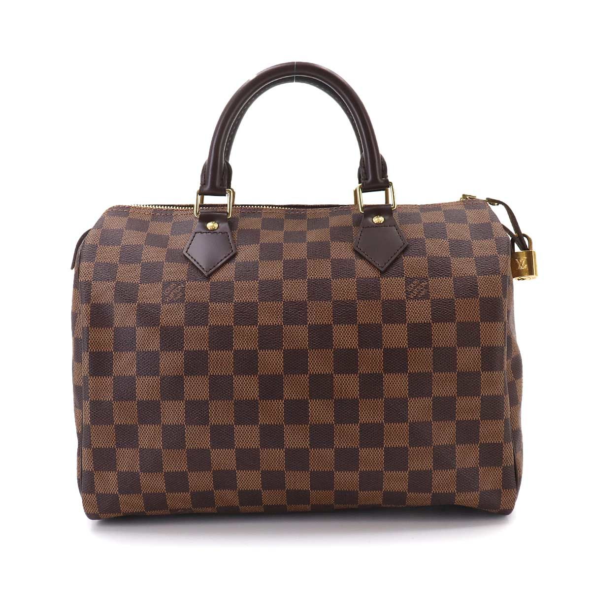 未使用 展示品 ルイ ヴィトン LOUIS VUITTON ダミエ スピーディ 30 ハンド バッグ エベヌ ブラウン N41364 ゴールド 金具 90332993