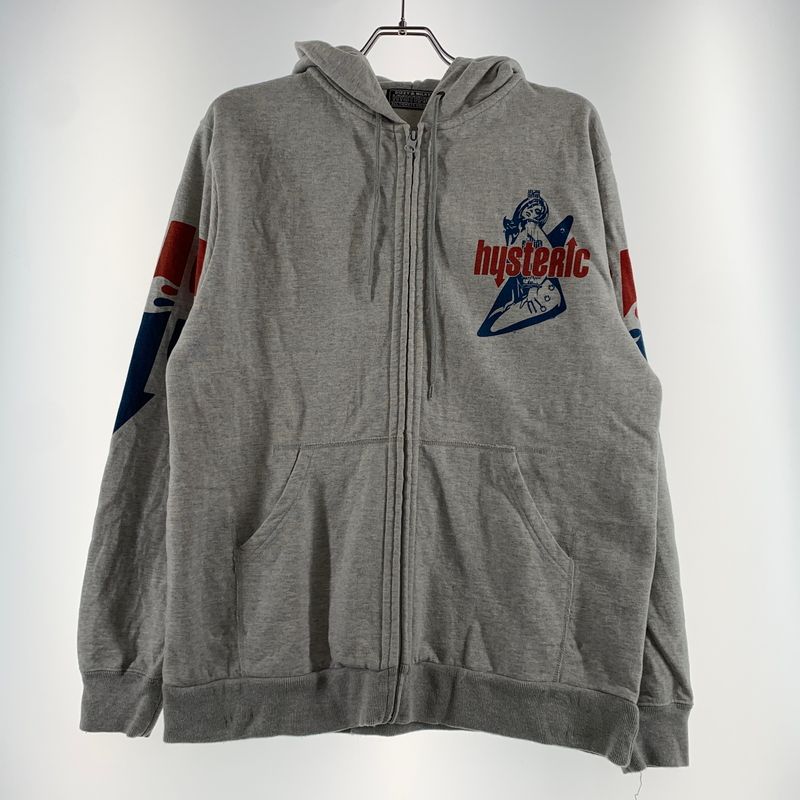 【中古品】 HYSTERIC GLAMOUR ヒステリックグラマー HYS FLARE LOGO HOODIE 02261CF01 フレア ロゴ フーディ トップス フルジップパーカー 【140-260720-ko-18-tei】