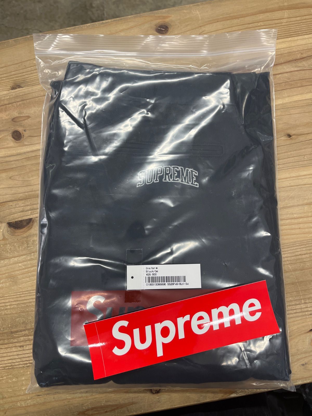 GQ6209◇Supreme : 26SS Chino Pant◇w34◇Black 未使用品