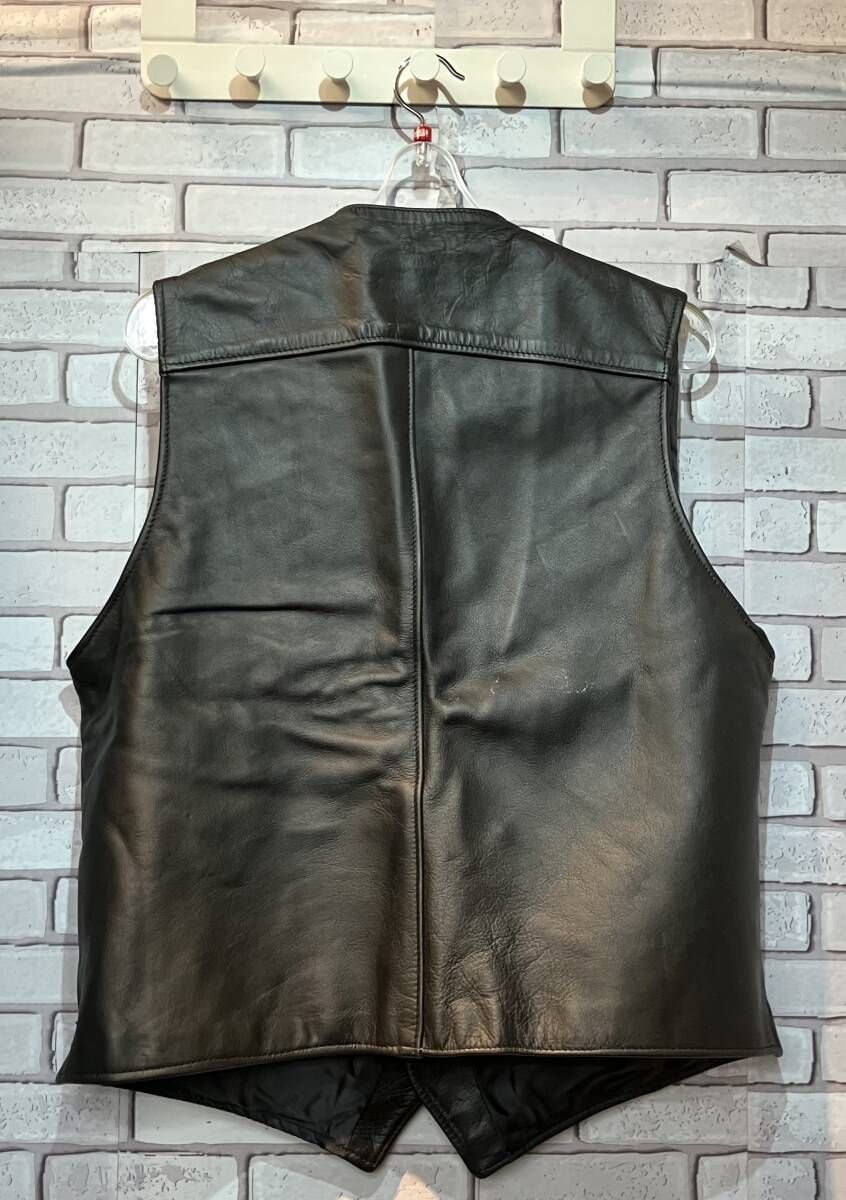 SCHOTT ショットベスト レザー 424V ブラック USA製 Lサイズ