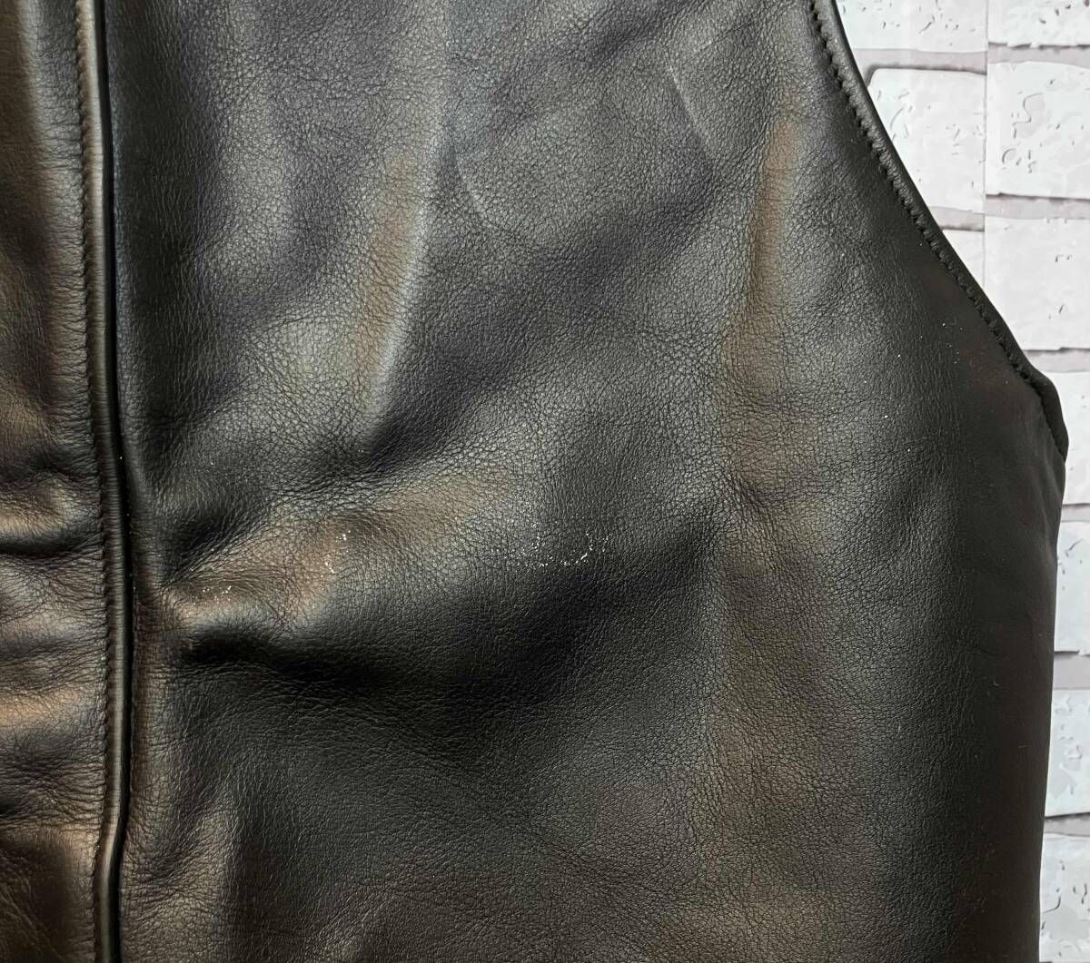 SCHOTT ショットベスト レザー 424V ブラック USA製 Lサイズ