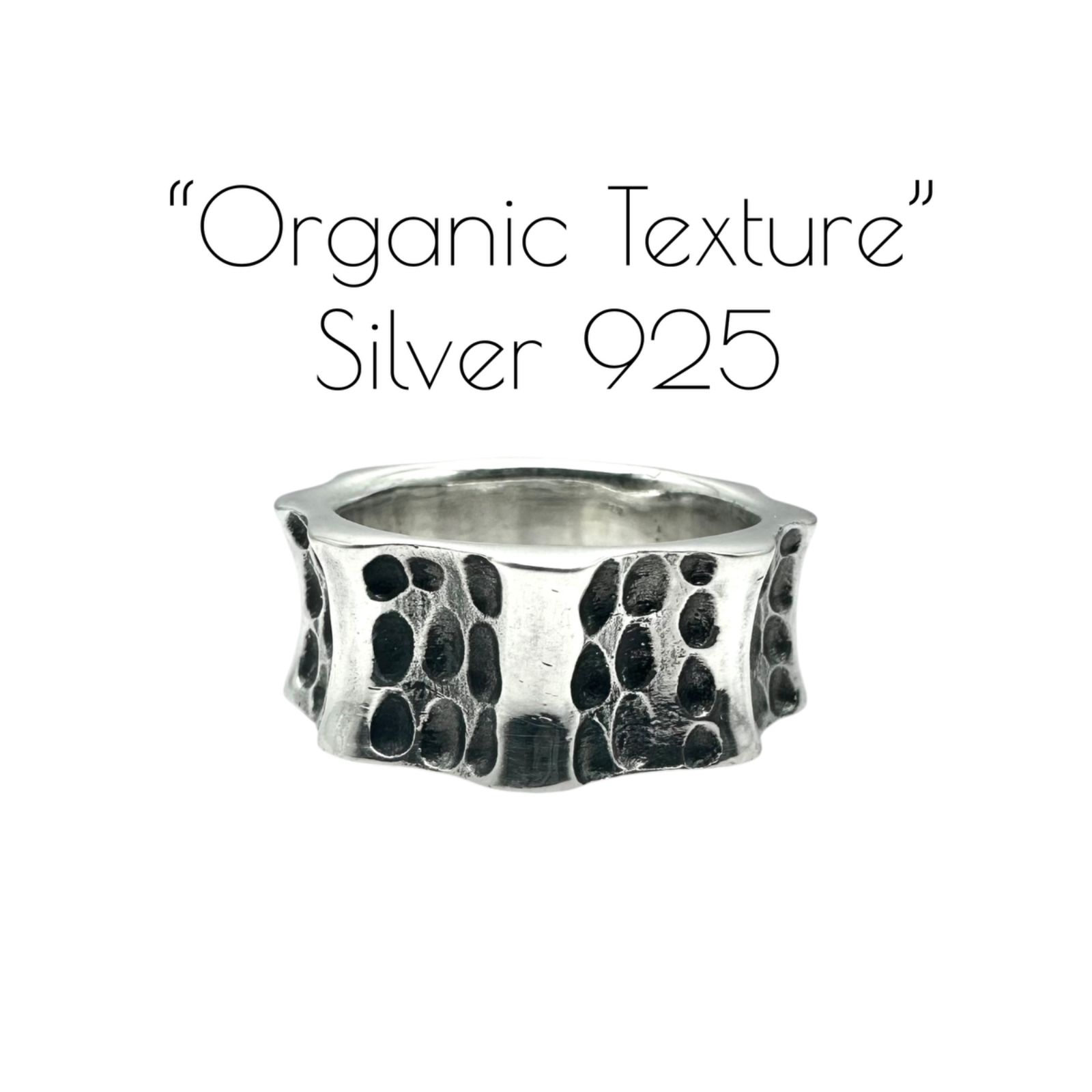 【自然の表情】ユニーク Silver 925 刻印 Design Ring シルバー デザイン リング 15号 一点もの オーガニック テクスチャ 個性的 デッドストック 10,062円