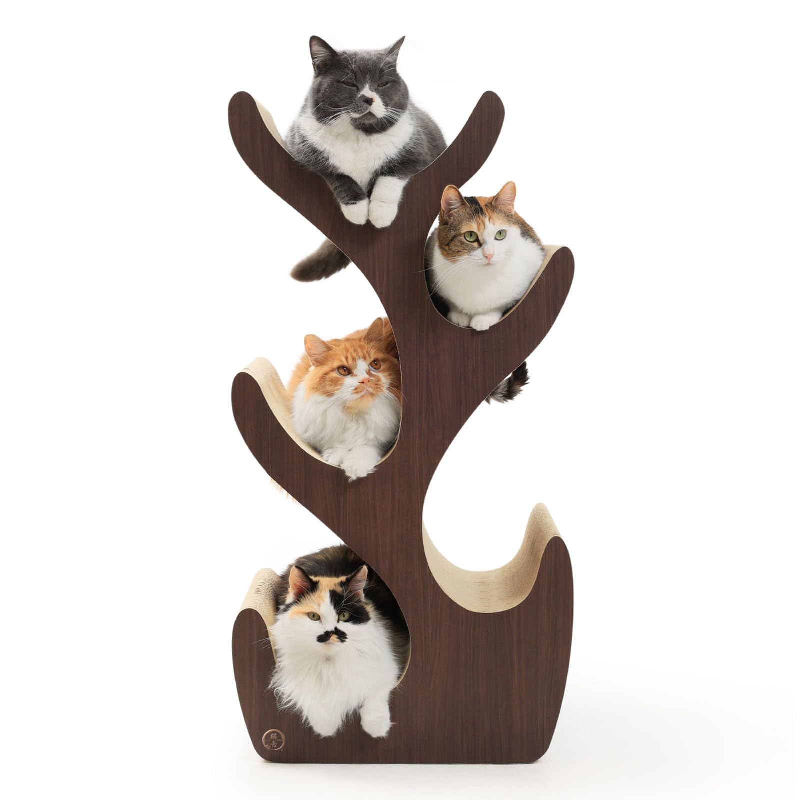 ★新品★猫壱 キャットツリー Rダークブラウン＆ブラック キャットタワー 猫タワー 2216fb12