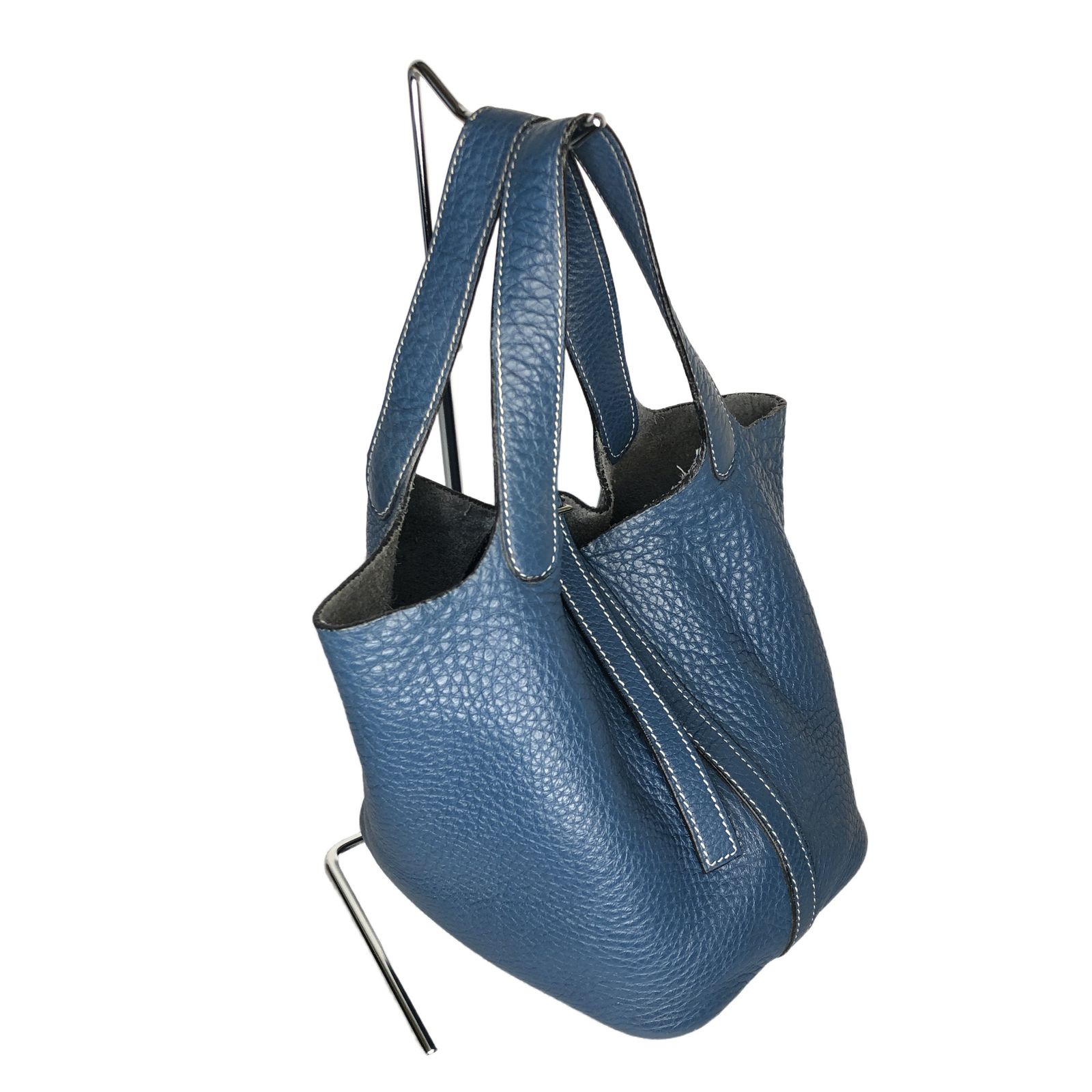 エルメス HERMES ピコタンPM ハンドバッグ トリヨンクレマンス ブルー