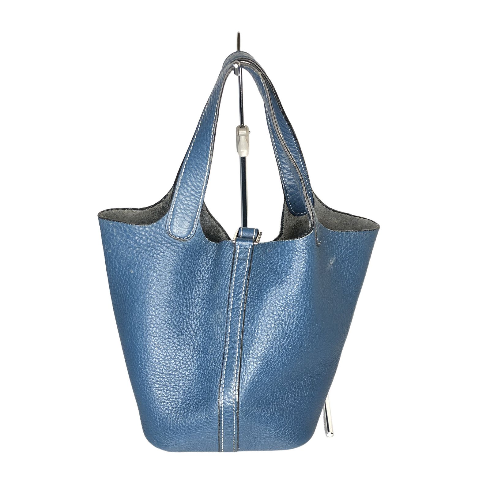 エルメス HERMES ピコタンPM ハンドバッグ トリヨンクレマンス ブルー