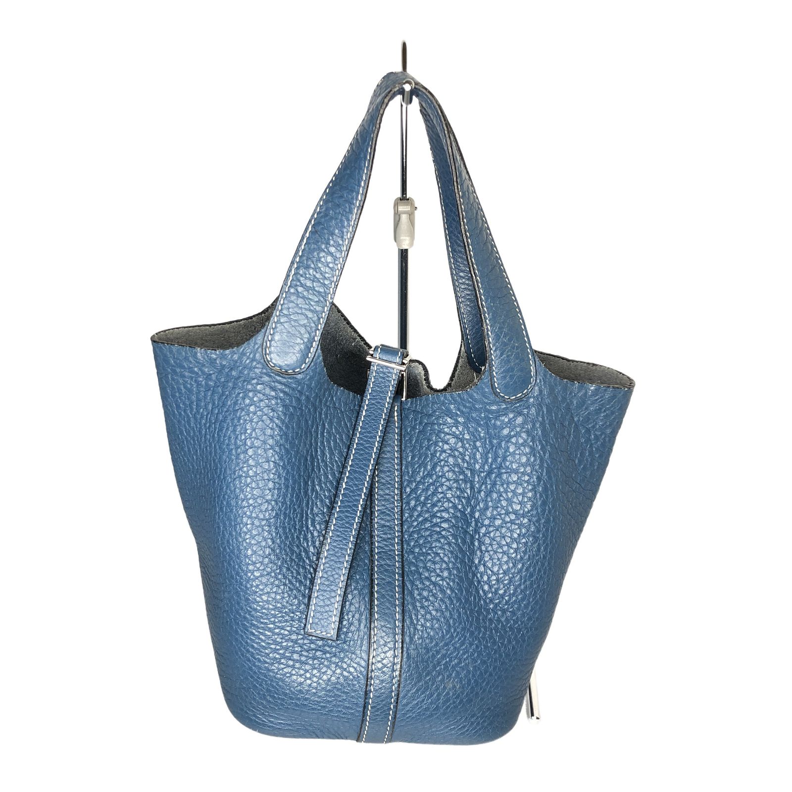高級本革 トリヨン ハンドバッグ PM エルメス HERMES ピコタンPM ハンドバッグ トリヨンクレマンス ブルー