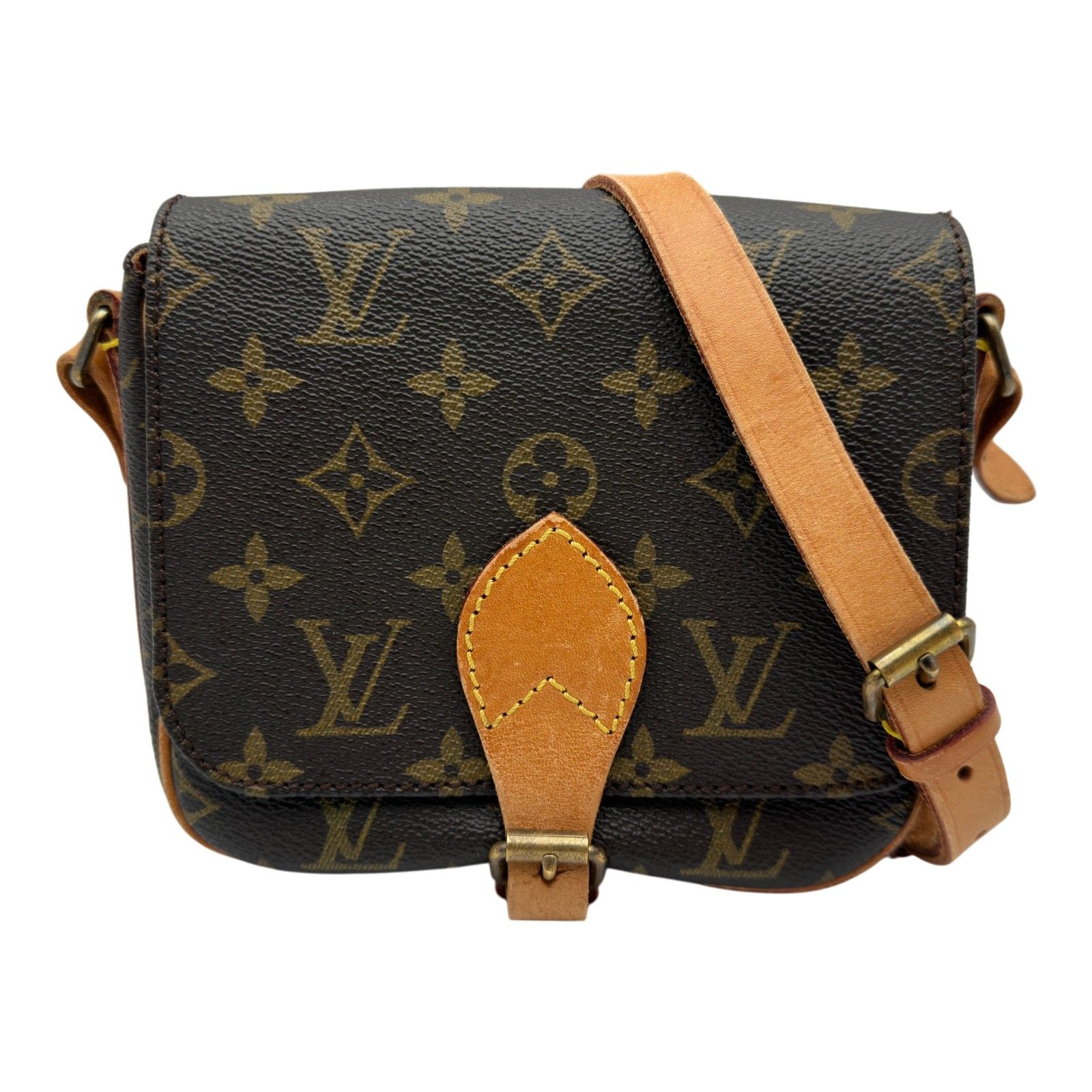 ルイ・ヴィトン LOUIS VUITTON カルトシエールPM M51254 ブラウン モノグラム/レザー レディース ショルダーバッグ