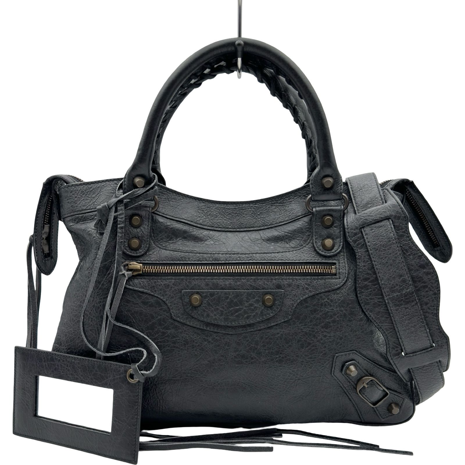 バレンシアガ BALENCIAGA ザ・タウン 240579 ブラック レザー レディース ハンドバッグ ショルダーバッグ
