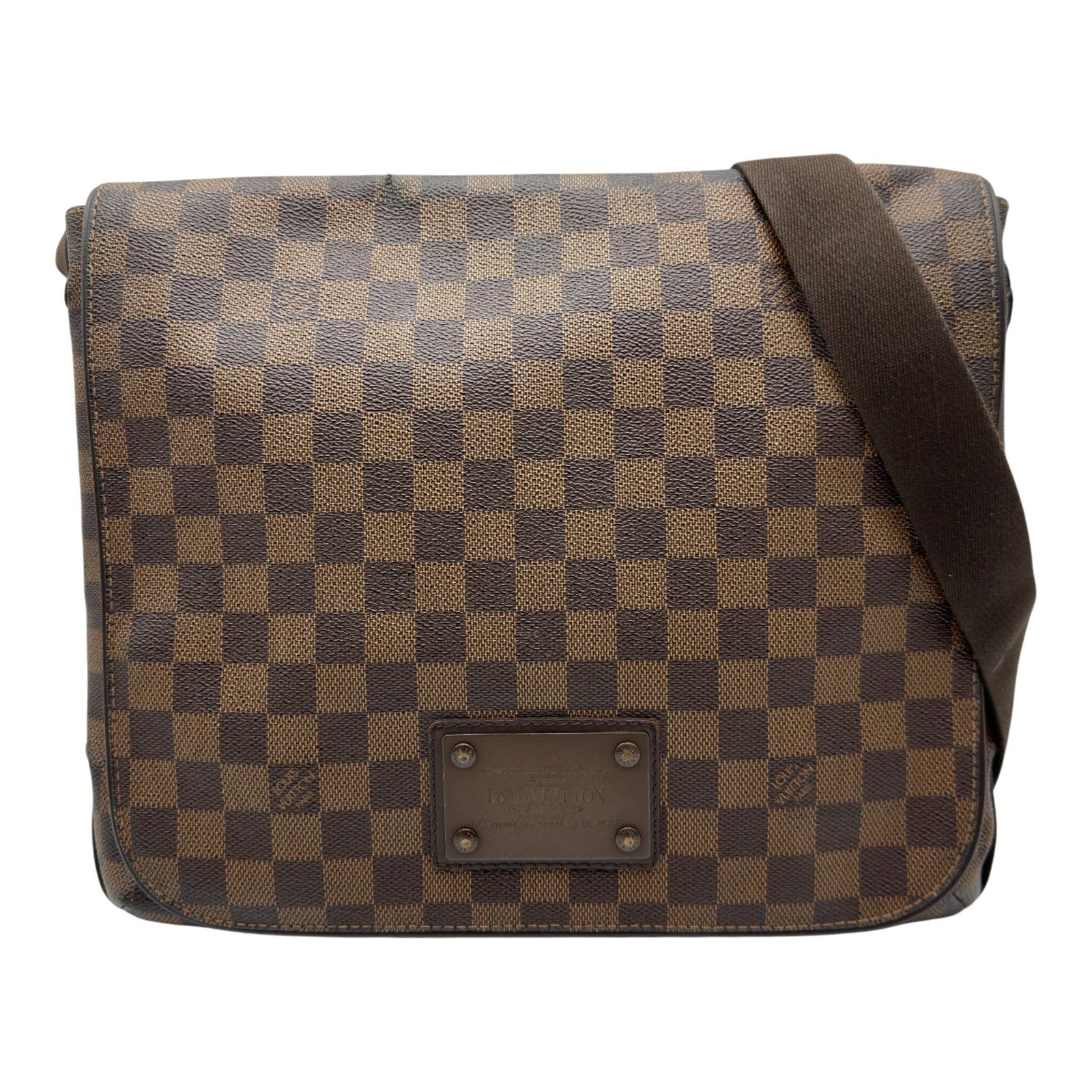 ルイ・ヴィトン LOUIS VUITTON ブルックリンMM N51211 ブラウン ダミエ/レザー レディース ショルダーバッグ