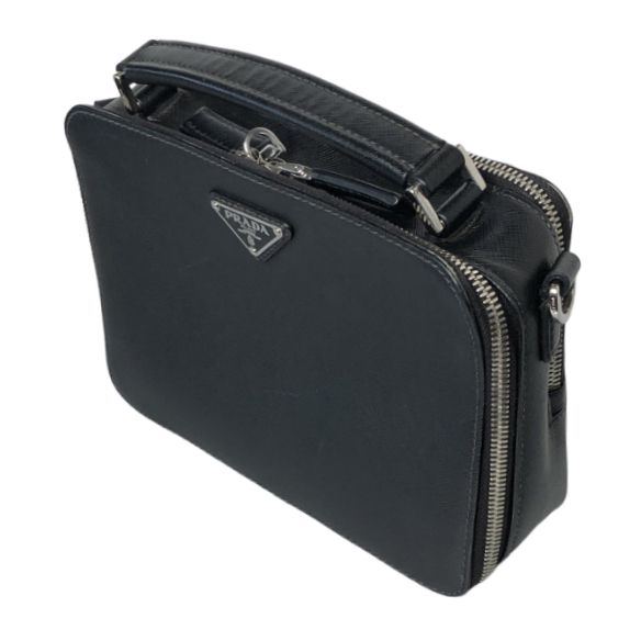 PRADA プラダ ブリック サフィアーノ レザー ショルダー バッグ 2way