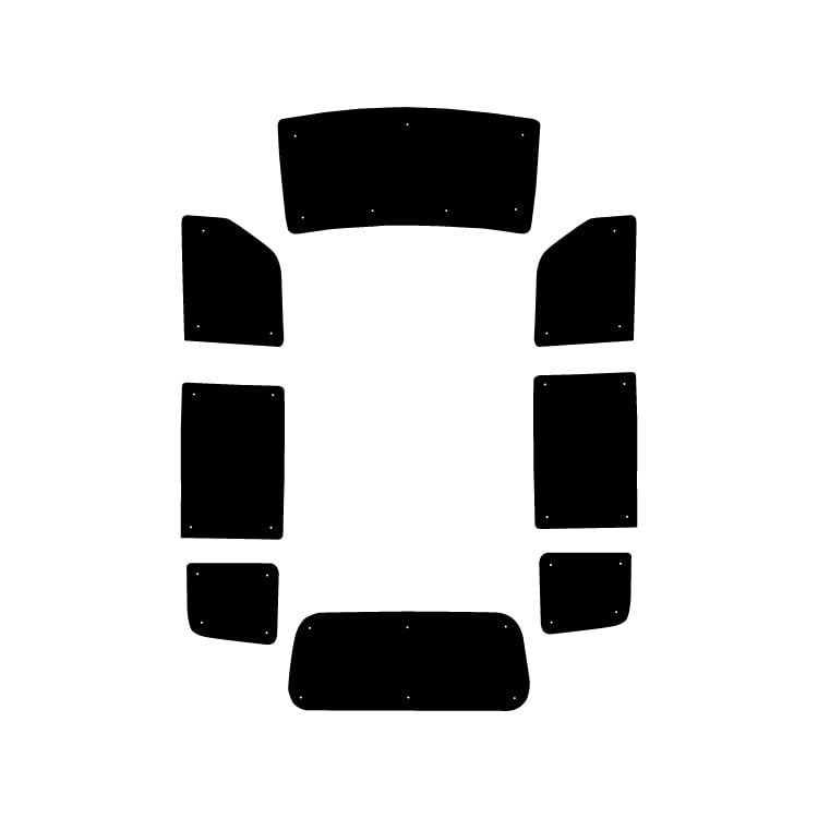 車用サンシェード1台分 フロントサイドリアセット スズキ用 エブリィ/エブリー DA64V ハイルーフ専用 日よけ 車中泊 グッズ アウトドア プライバシー カーシェード 日除け 目隠しパーツ 専用 盗難防止 キャンプ カーシェード 黒 ブラック 仮眠 フAR