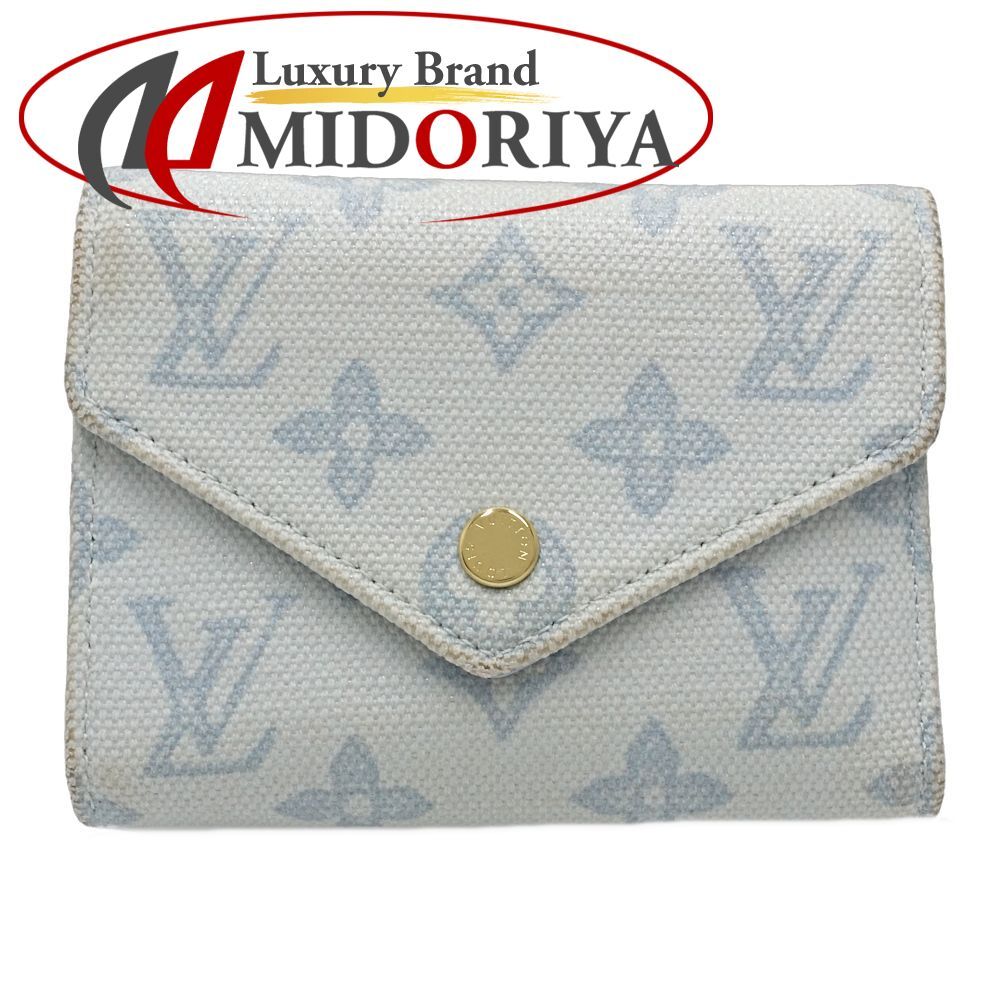 【中古】LOUIS VUITTON ルイヴィトン モノグラム オリジン 三つ折り財布 M27682 ポルトフォイユ ヴィクトリーヌ モノグラム オリジン ブルークーリエ レディース /182086
