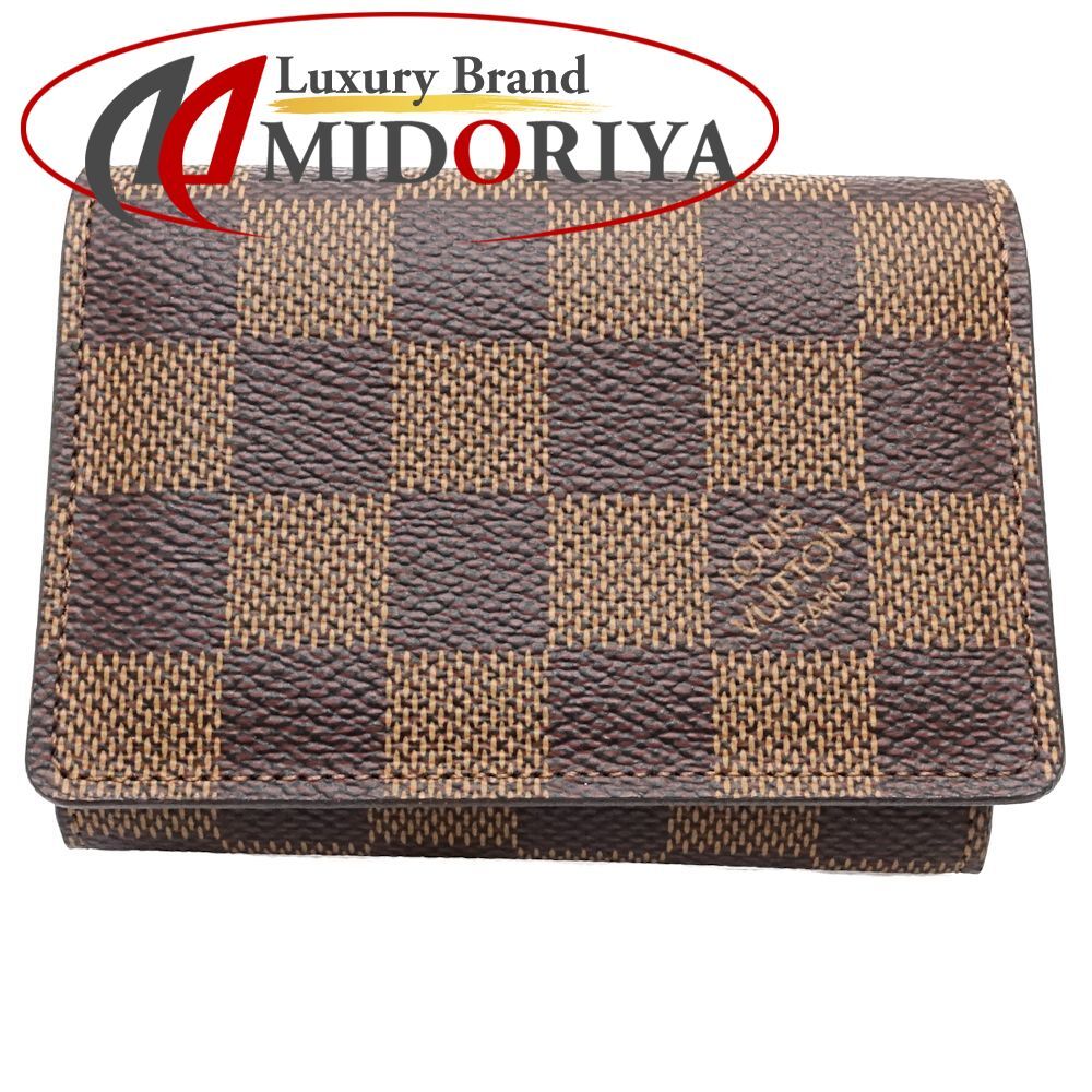 LOUIS VUITTON ルイヴィトン ダミエ カードケース アンヴェロップ カルト ドゥ ヴィジット N62920 エベヌ レディース/182104【中古】