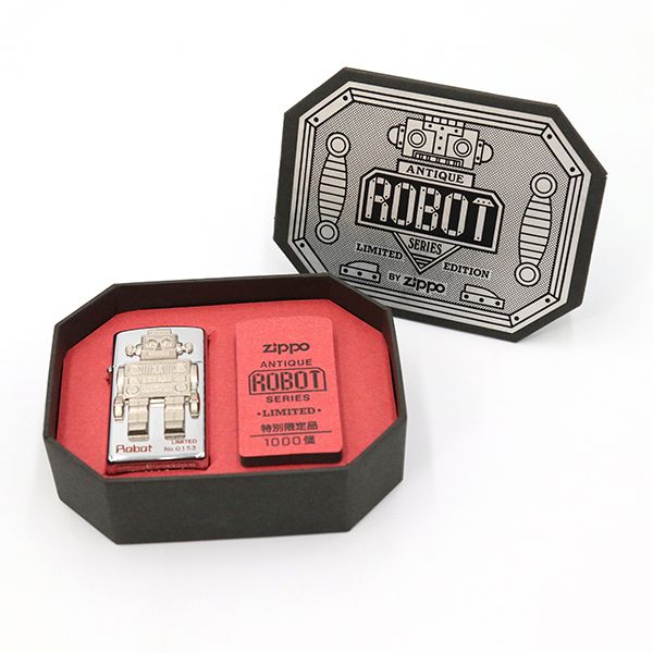 ジッポ ZIPPO アンティークロボット・シリーズ オイルライター 1000個限定 No.0153【yy】【中古】4000033801800050