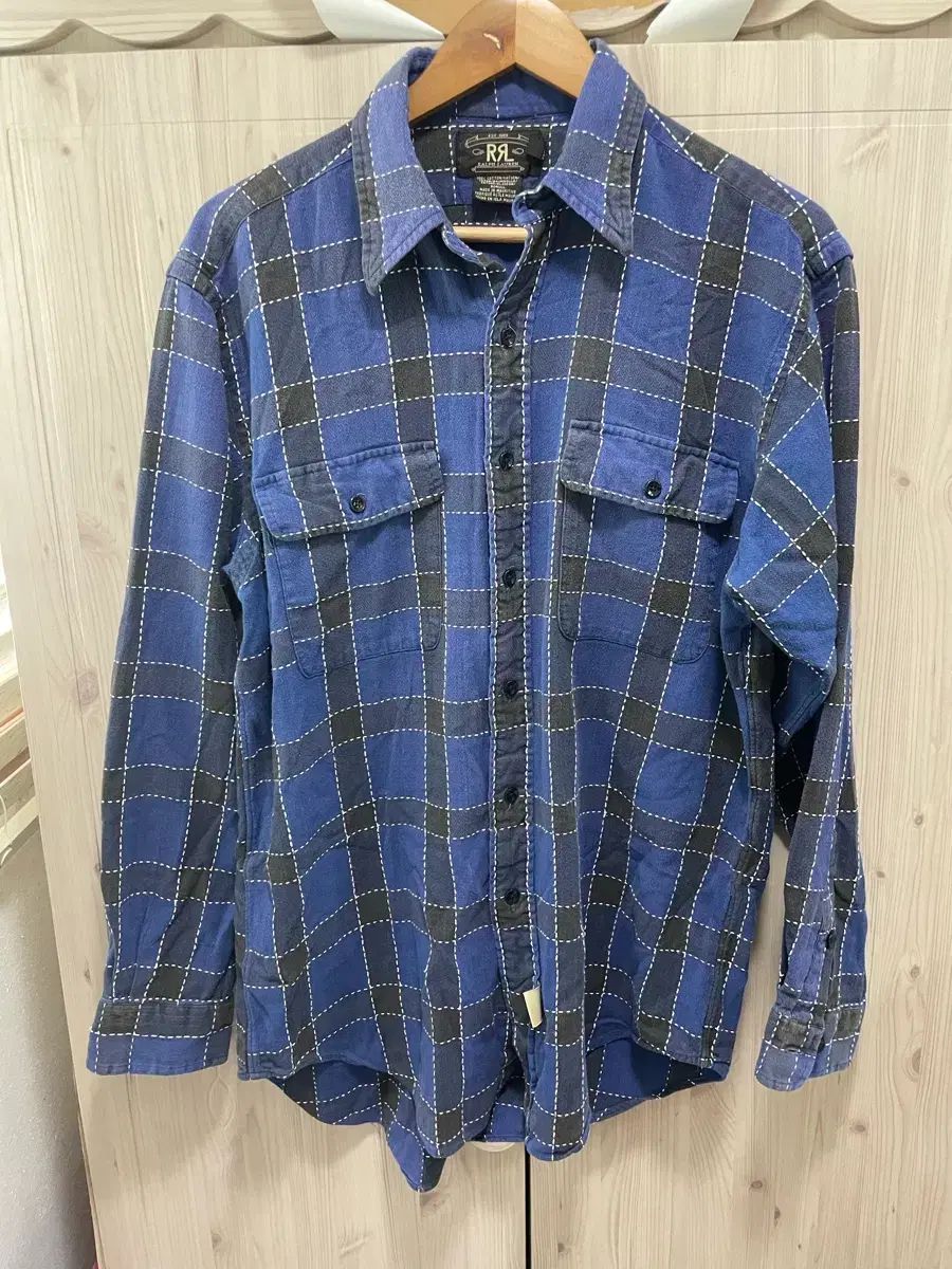 RRL ダブルアールエル ヴィンテージネル ワークシャツ M