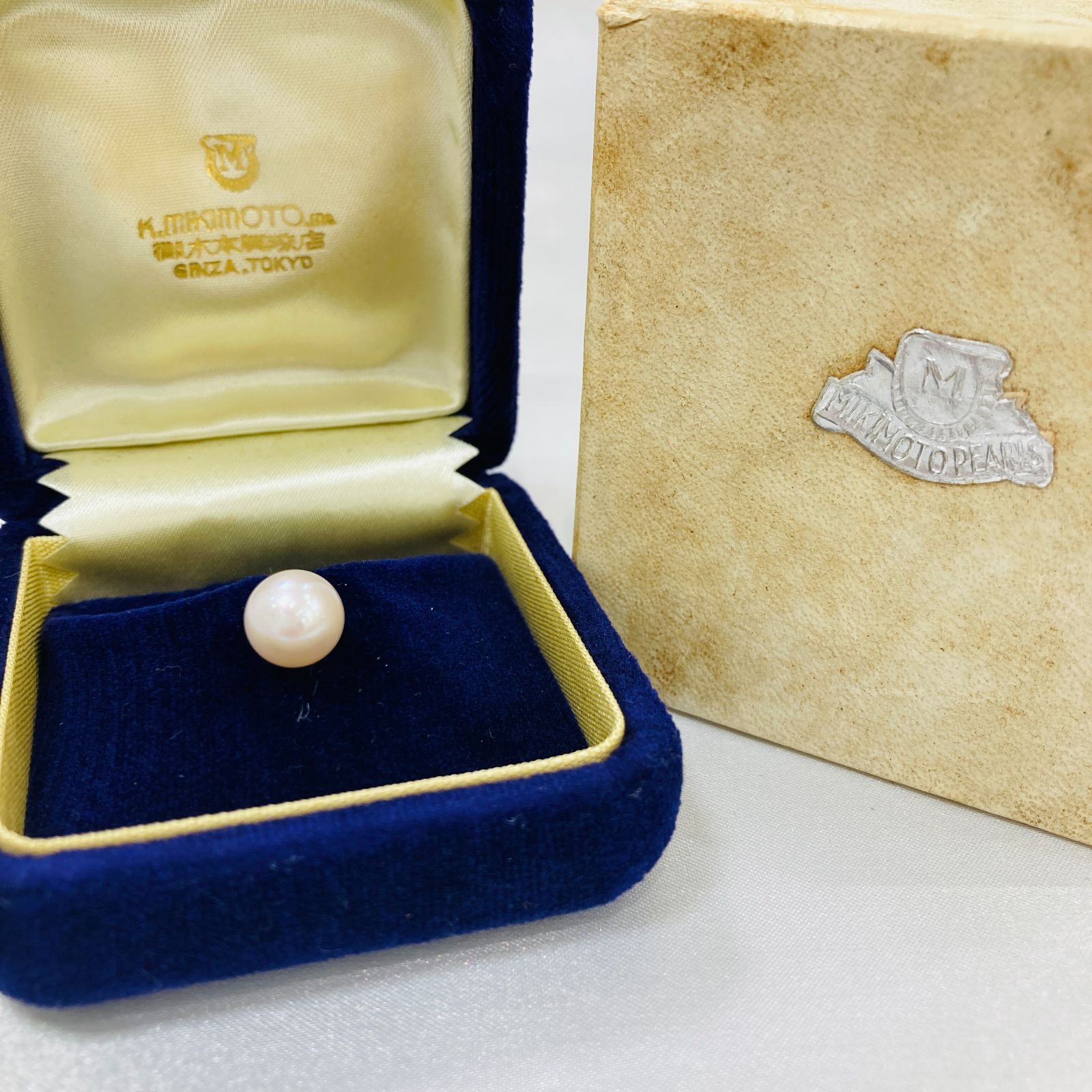A【箱付き】MIKIMOTO ミキモト パール タックピン ネクタイピン 真珠