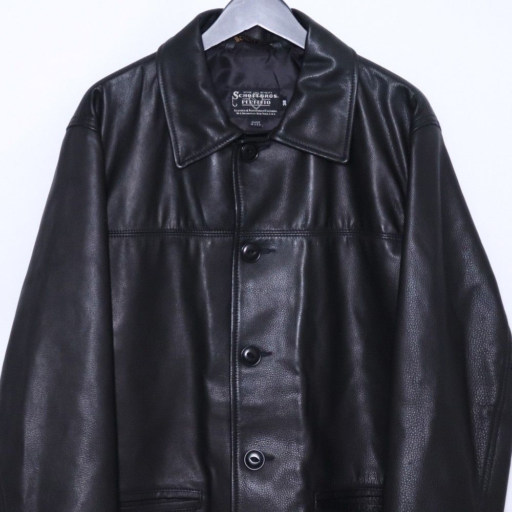 Schott ブラック レーヨンジャケット アメリカンオリジナル SCHOTT サンプル品 ONLYARK別注 US NEW CARCOAT サイズ38 ブラック