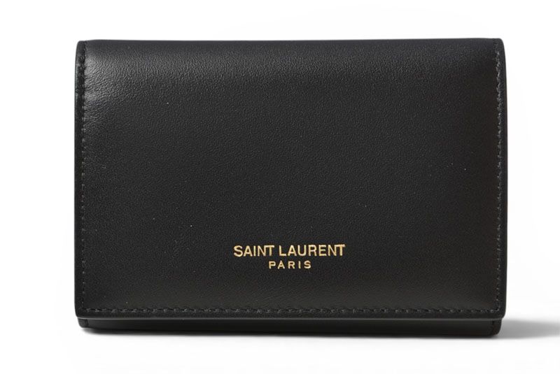 サンローラン キーケース Saint Laurent レザー 360432 C150J 1000 ブラック/ゴールド【中古】