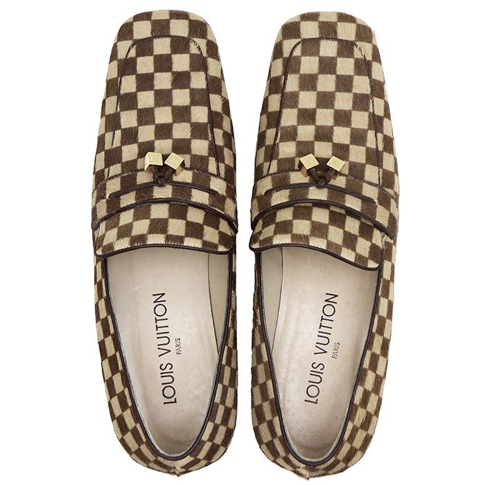 SALE【美品】LOUIS VUITTON ルイ・ヴィトン ローファー ダミエ