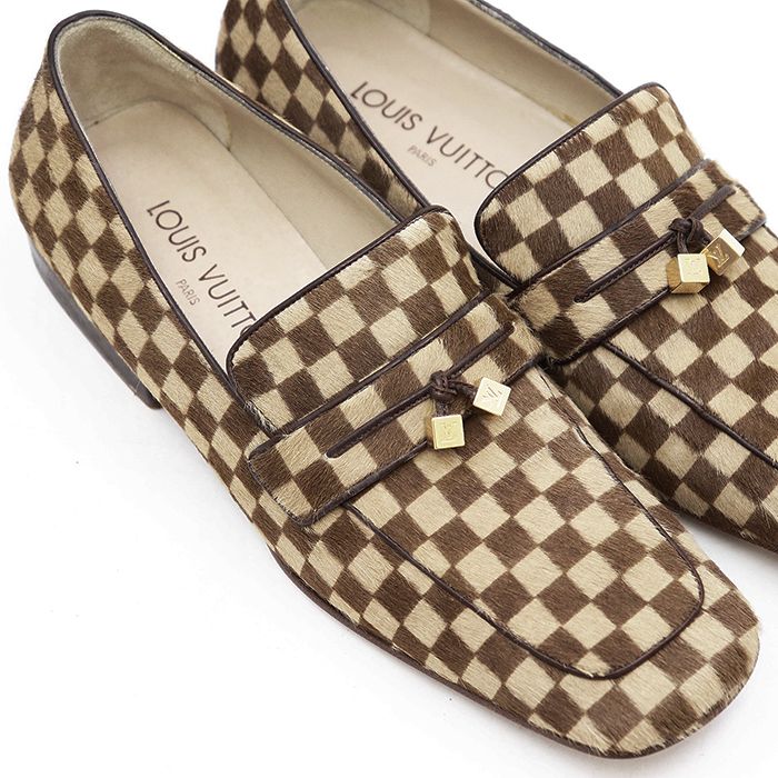 SALE【美品】LOUIS VUITTON ルイ・ヴィトン ローファー ダミエ