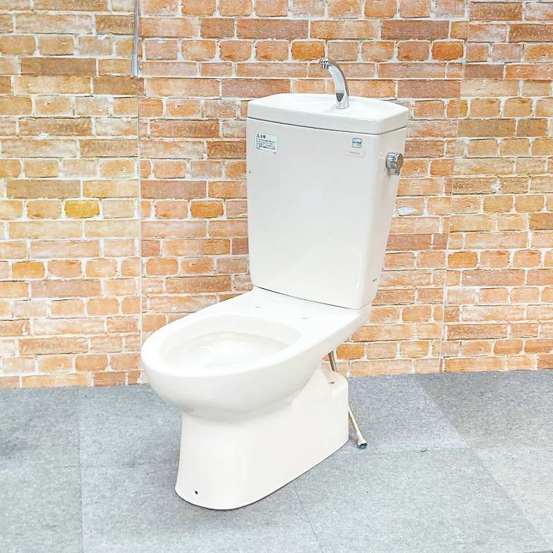 【中古品】【美品】 TOTO リモデルタイプ トイレ 洋式便器 レスティカ (床下排水)「CS80BM」とタンク「SH91BAK」のセット SC1(パステルアイボリー) 31G