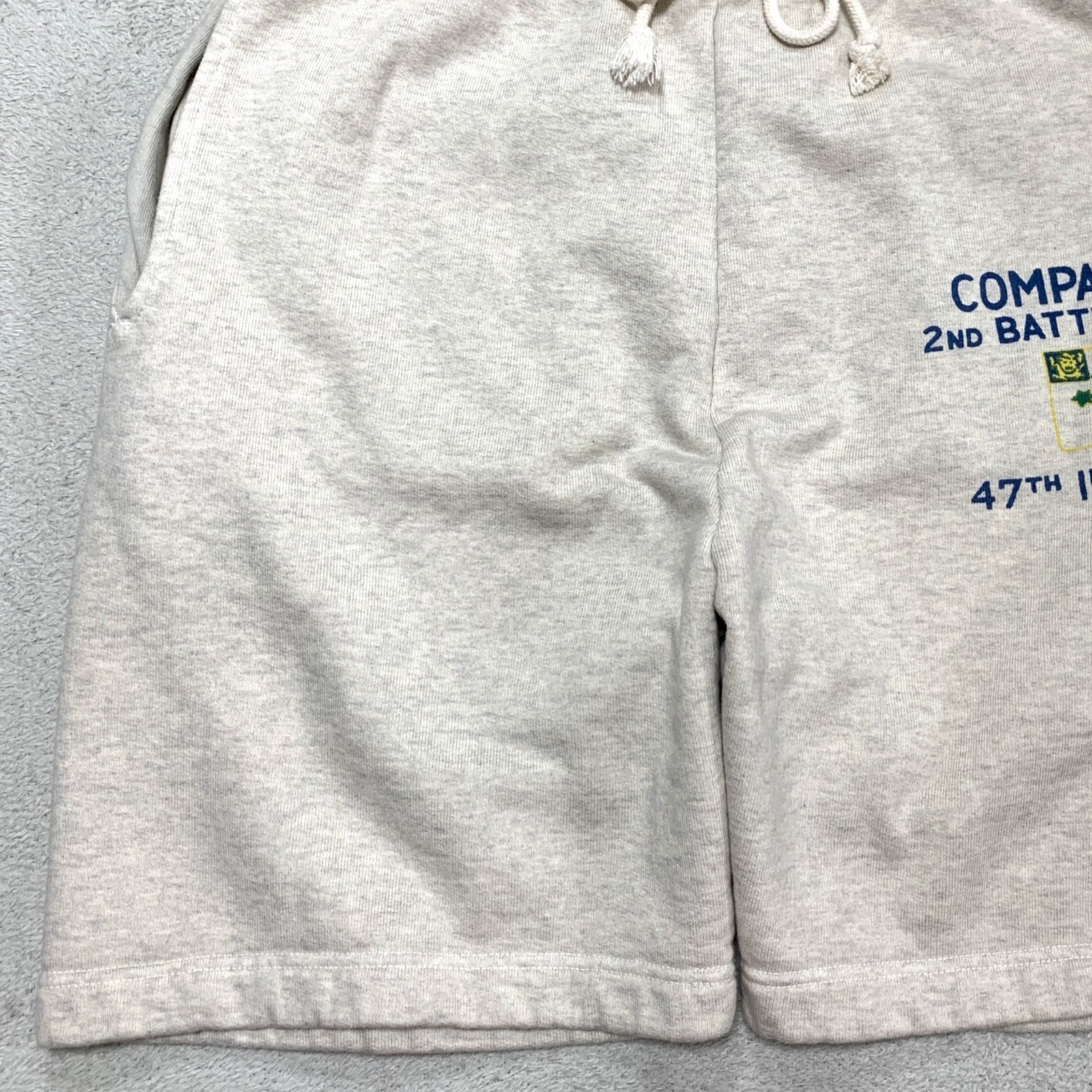 BOWWOW ショートパンツ新品未使用　サイズＬ 本日24時まで2000円引き BOWWOW 47TH INFANTRY REGIMENT SWEAT SHORTS ショートパンツ ハーフ