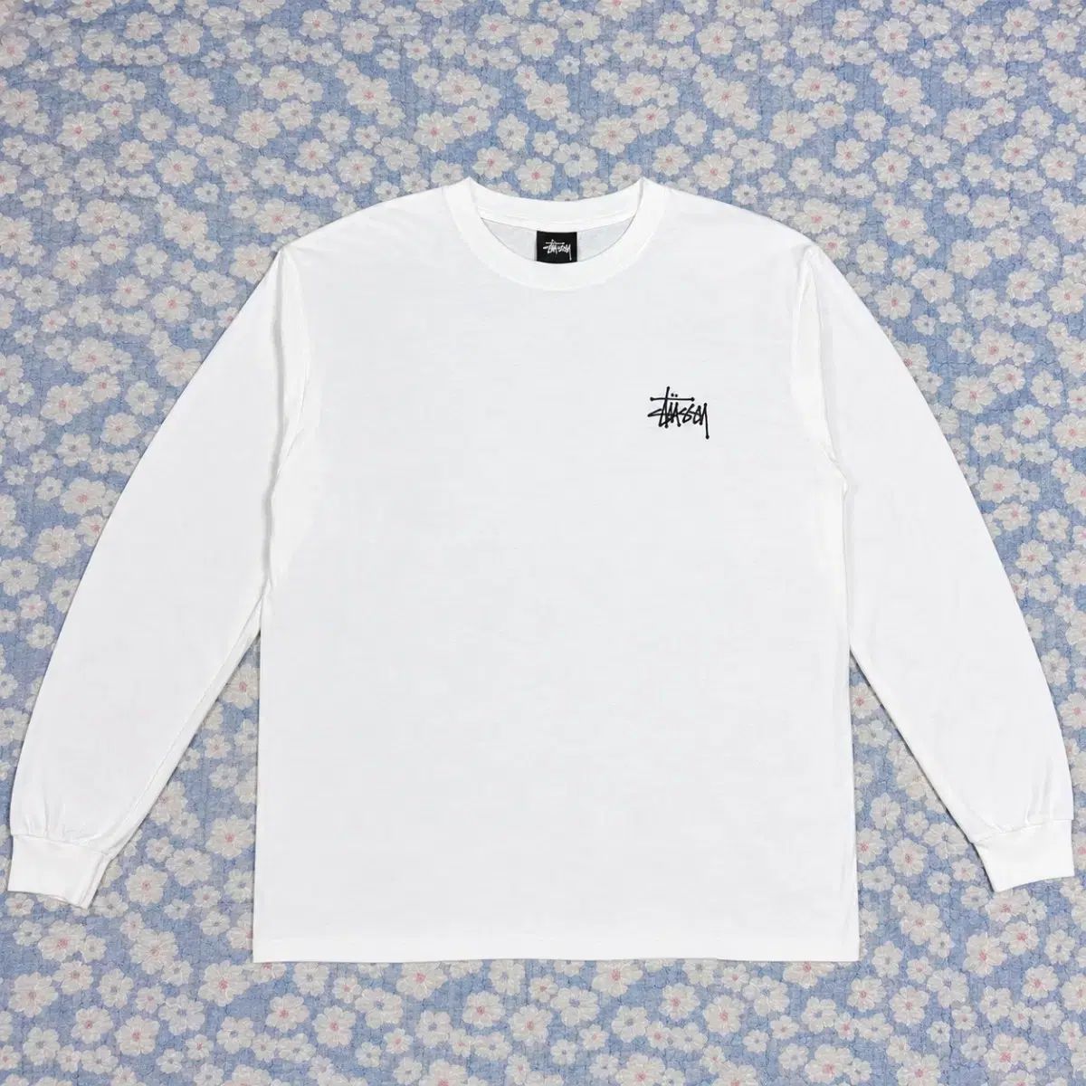 STUSSY ビックロゴ ロングスリーブ Tシャツ 白 L