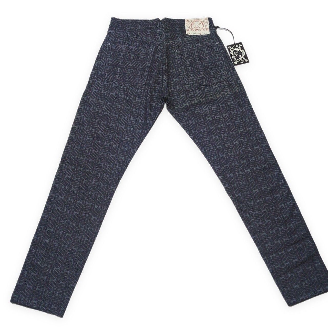 EVISU エヴィス Lot.5500 幾何学柄 モノグラム デニムパンツ 総柄 