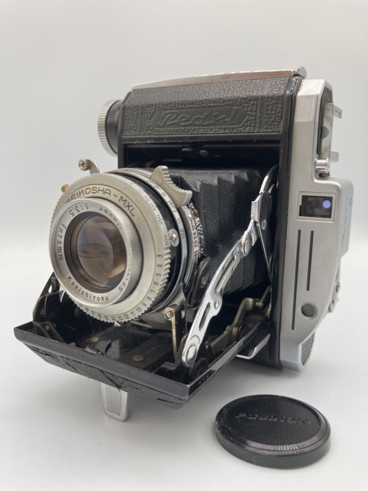 □ KONICA コニカ Pearl III 蛇腹カメラ - メルカリ