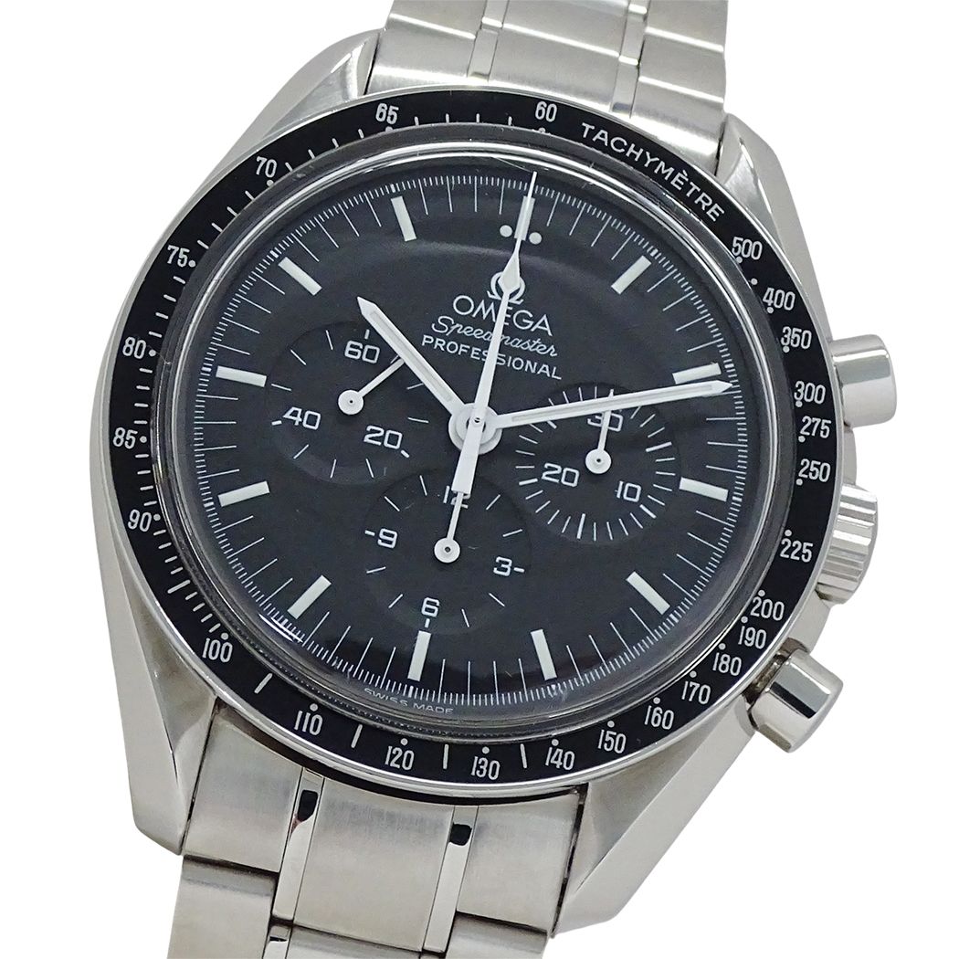 オメガ OMEGA スピードマスター ST145.0022 時計 メンズ ブランド プロフェショナル 手巻き ステンレス SS シルバー ブラック 磨き済み 【中古】
