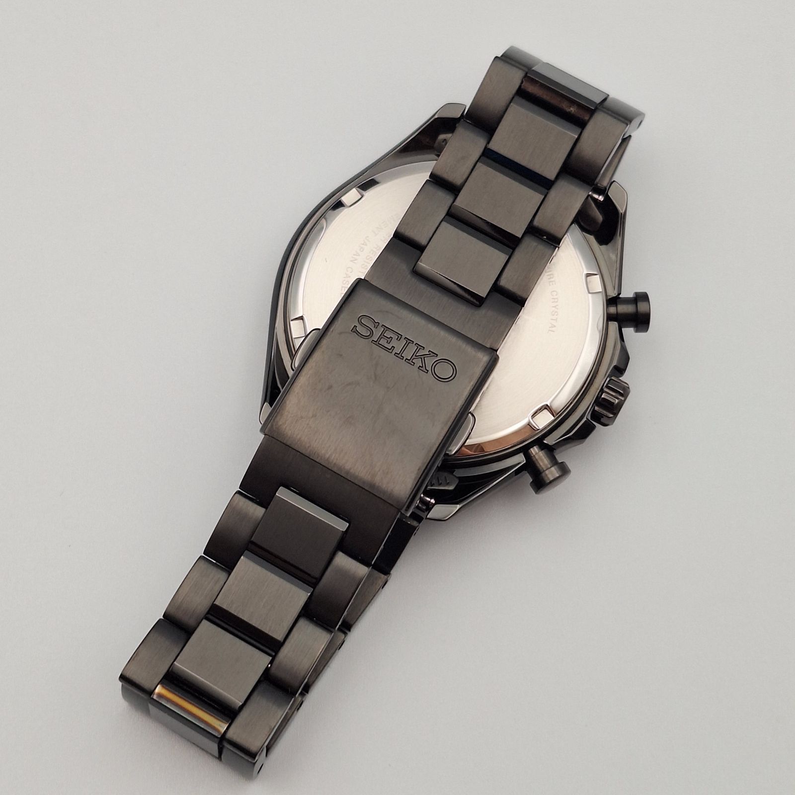 【美品】SEIKO セイコー ソーラー クロノグラフ V175-0FA0 稼働品 SEIKO V175-0FA0 ソーラー クロノグラフ ブラック セイコー