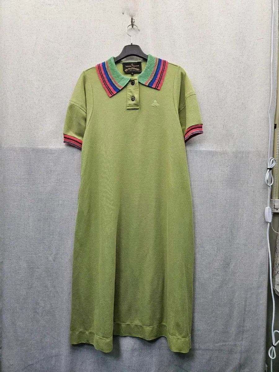 VIVIENNE WESTWOOD ヴィヴィアン・ウエストウッド ライム ピケ ロング ONE PIECE (213