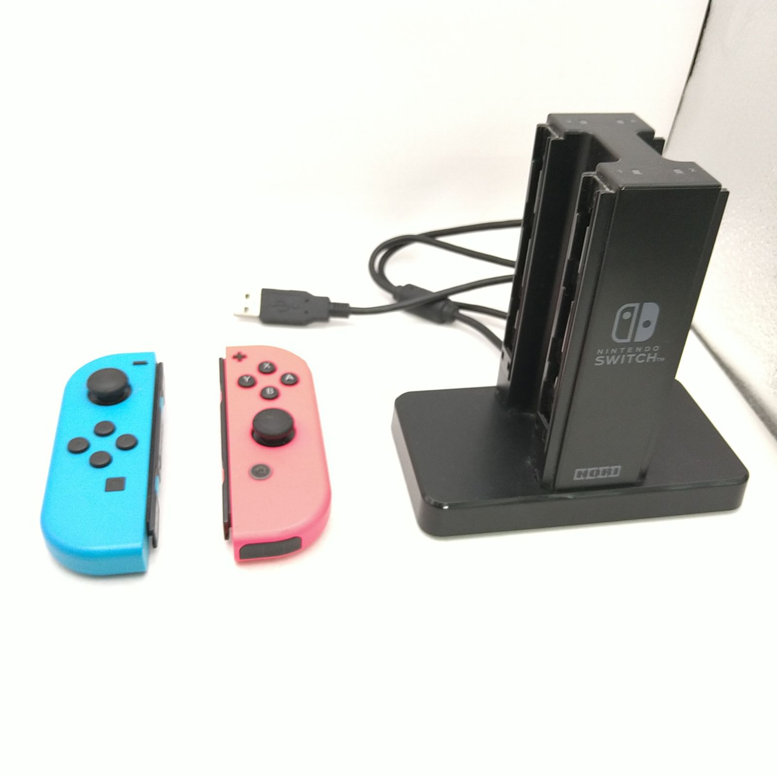 SWITCH】 HORI 充電スタンド ジョイコン2個付き ネオンブルー ネオン