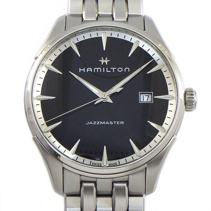 ハミルトン Hamilton 腕時計 ジャズマスター ジェント H324510/H32451131 デイト ブラック文字盤 SS クオーツアナログ 【中古】 28,457円