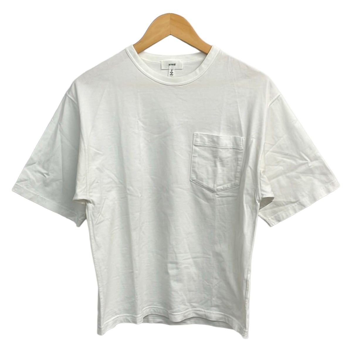 HYKE ハイク 半袖シャツ ホワイト 新品未使用 HYKE(ハイク) 半袖Tシャツ サイズ2 M レディース美品 - 白 クルー