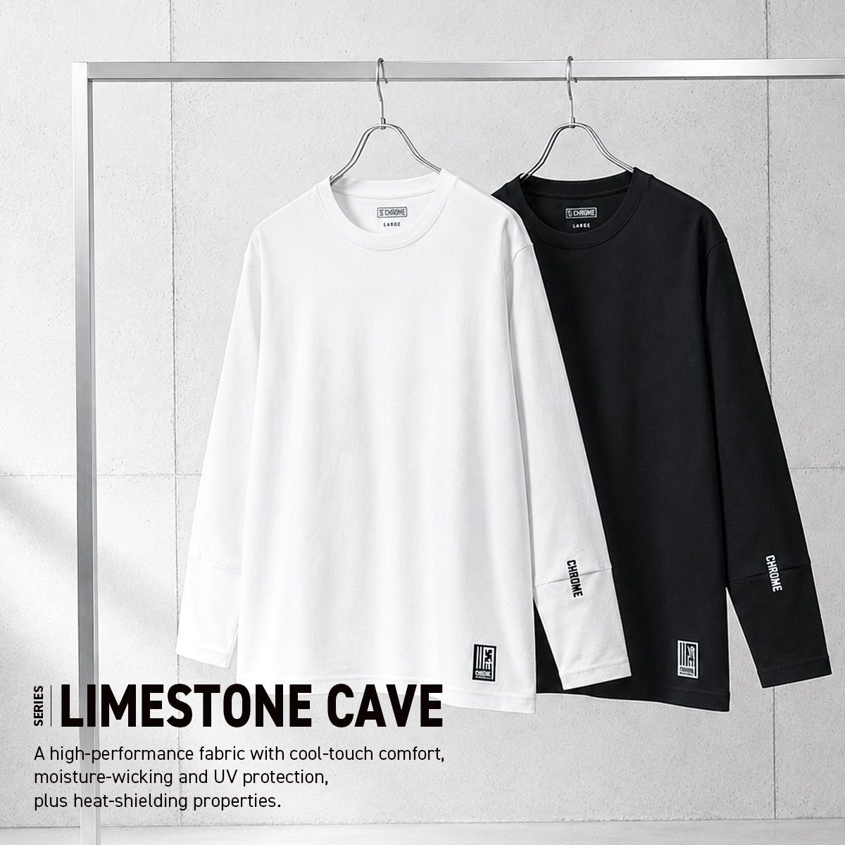 クローム インダストリーズ ライムストーン ケーブ 冷感 Tシャツ 長袖