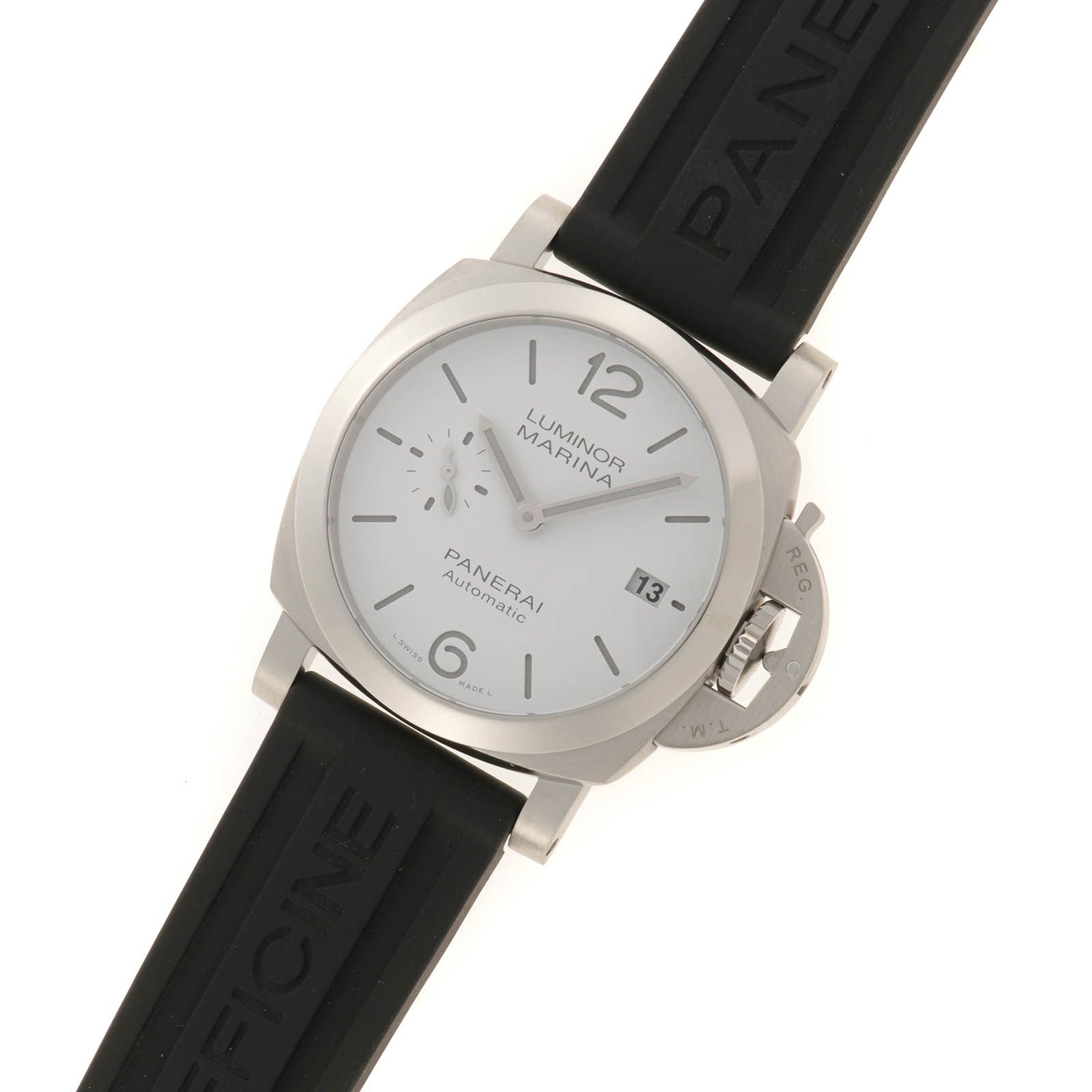 PANERAI パネライ ルミノール マリーナ・クアランタ PAM01371 腕時計 スティール/ラバー ホワイト文字盤 自動巻き 2023年正規品【中古】472