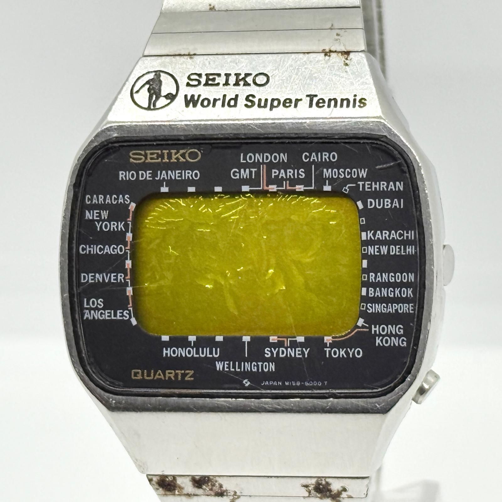 SEIKO セイコー ワールドスーパーテニス M158-5000 QZ メンズ 腕時計 訳あり
