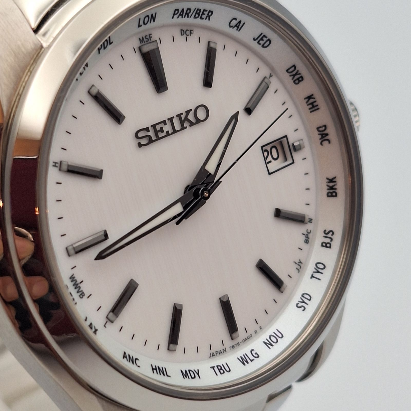 SEIKO セイコーセレクション 電波ソーラー チタン 腕時計 7B75-0AA0