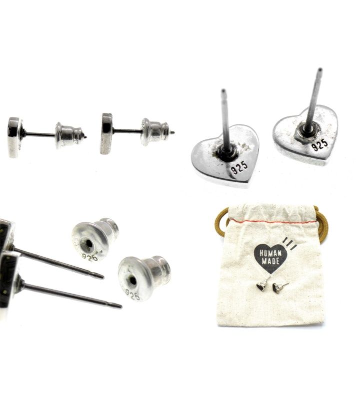ヒューマンメイド HUMAN MADE 【 HEART SILVER EARRINGS 】 ハート