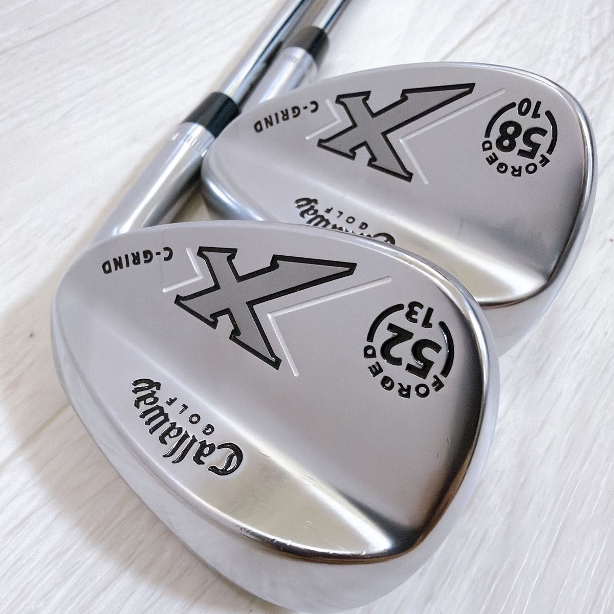 良品 Callaway X キャロウェイ ウェッジ 2本セット 52° 58° フレックスS 右利き G-0608
