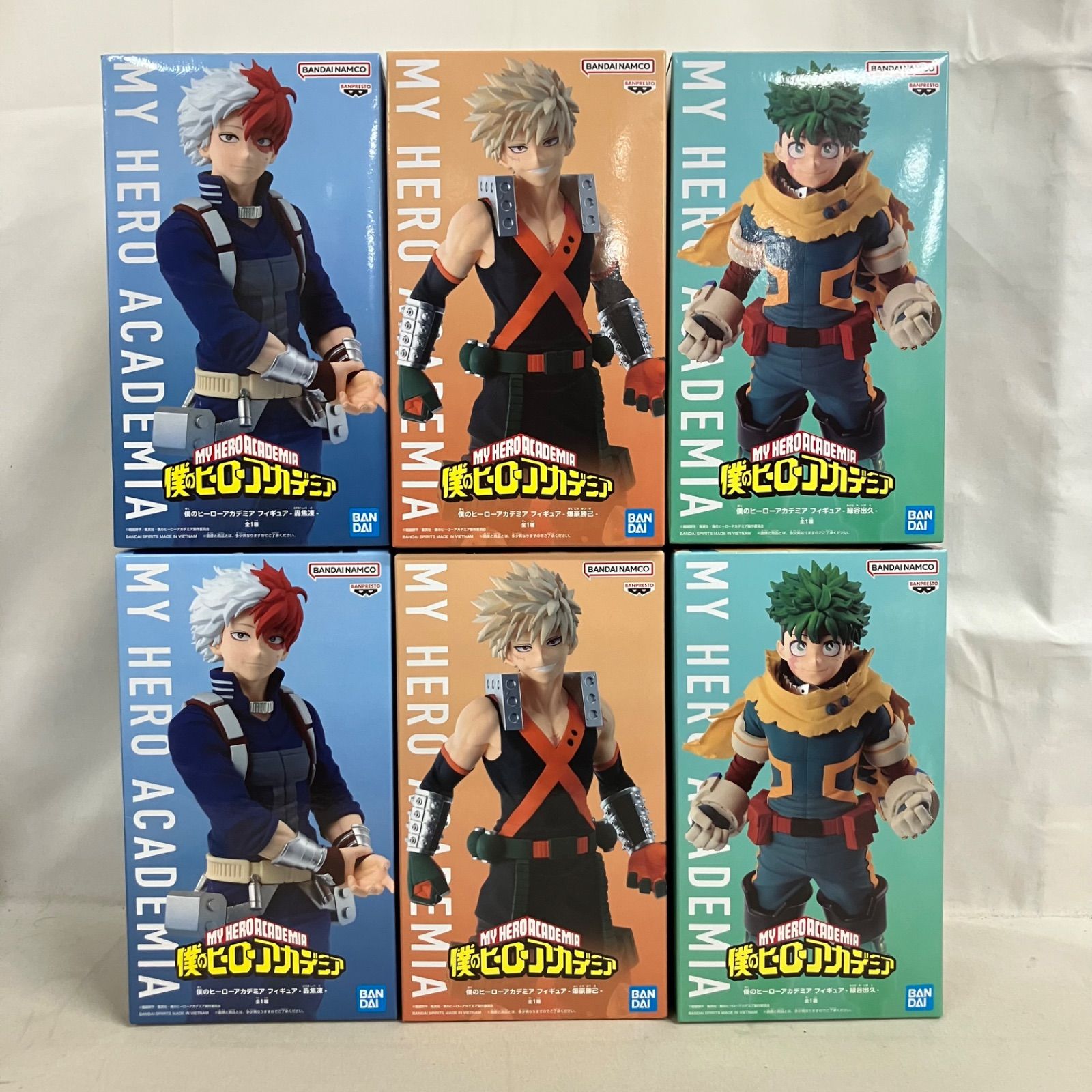 僕のヒーローアカデミア 爆豪勝己　緑谷出久　轟焦凍　6個セット 未開封 僕のヒーローアカデミア 緑谷出久 爆豪勝己 轟焦凍 フィギュア