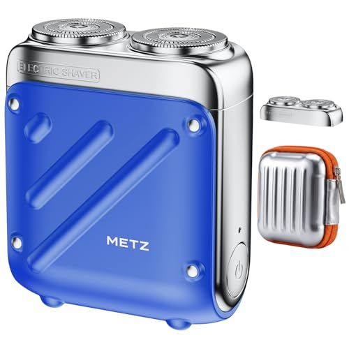METZ (メッツ) ひげそり 電動シェーバー 【2026改良型・すっきり替刃付き】 電動ひげそり メンズ シェーバー 小型 髭剃り 電動 回転式 電気シェーバー コンパクト ひげそり 電動 持ち運び トラベル 旅行用 超軽量 男性 ひげ剃り d0de9a96